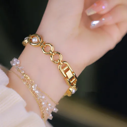 Miniatura 7 de BESTKANG Elegante reloj de pulsera vintage dorado para mujer, reloj de cuarzo con esfera ovalada, reloj de pulsera impermeable para mujer