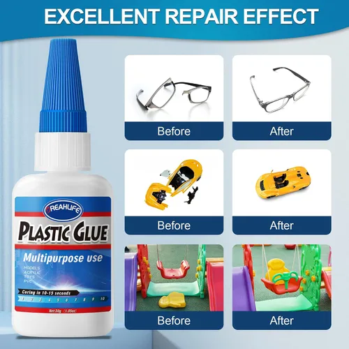 Miniatura 5 de Súper pegamento para reparación de plástico, 30g de pegamento fuerte para plástico, pegamento resistente para acrílico, PLA, juguetes, automóvil