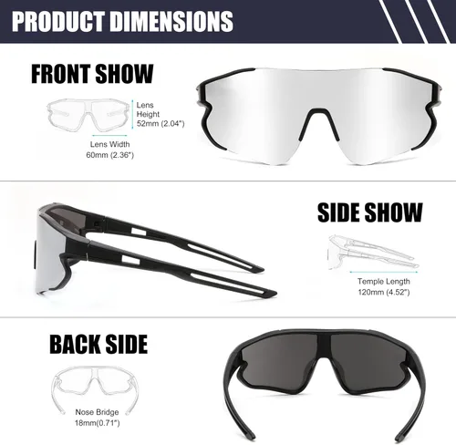 Miniatura 6 de FEISEDY Gafas de sol deportivas para hombres y mujeres, gafas de sol para correr, pesca, ciclismo, béisbol, protección UV400, B0270