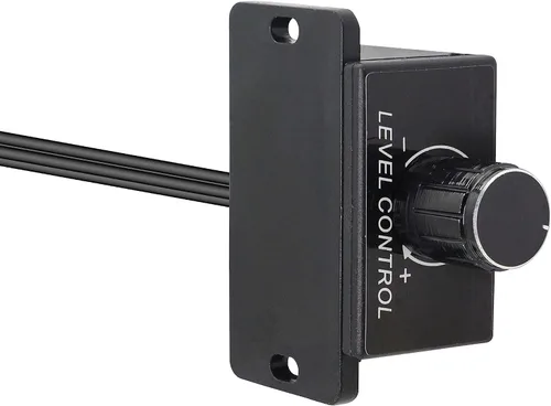 Miniatura 4 de XMSJSIY Controlador universal de nivel RCA amplificador de audio para automóvil, ajuste de audio RCA, perilla de control de volumen de graves