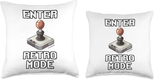 Miniatura 3 de Enter Retro Mode 80s 90s vintage nostalgia arcade gaming Throw Pillow