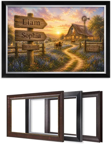 Miniatura 185 de IPIC - Personalized Framed Canvas with Custom Street Sign in Boston Personalized Street Signs with Names, Custom Canvas Print, Boston Sunset
