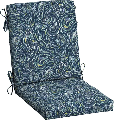 Miniatura 43 de ARDEN - Cojín para silla de comedor exterior de 20 x 20 pulgadas, resistente al agua y a la decoloración, textura verde azul pavo real