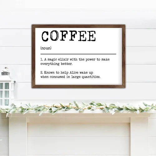 Miniatura 13 de Family Lettering Frame Wood Signs Definitions Christmas Tree Vintage Wall Art Wood Frame Sign Encouragement Farmhouse Wood Sign for Home Door Window