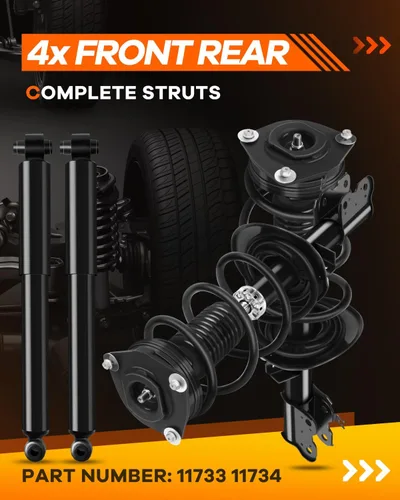 Miniatura 2 de Amortiguadores OCPTY para Nissan 11733 11734 349097, amortiguadores de resorte de puntal delantero trasero completo para Nissan Rogue Quick Struts