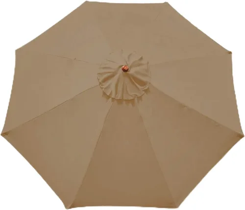 Miniatura 10 de ABCCANOPY - Sombrilla de repuesto para exteriores de 9 pies, apta para patio, con 8 varillas, color caqui