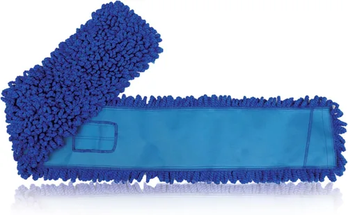 Miniatura 14 de Kleen Handler Trapeador de polvo de microfibra de 48 pulgadas Reemplazo de cabezal de trapeador comercial lavable extra grande, paquete de 6 Azul