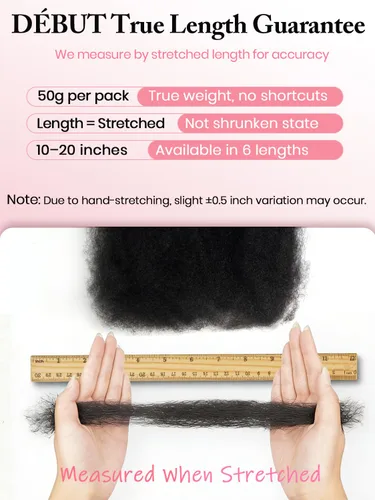 Miniatura 6 de Extensiones de cabello 100% humano afro a granel 100% humano, 3 paquetes de 5.29 oz de cabello rizado afro apretado a granel para hacer/reparar