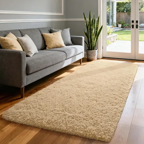 Miniatura 43 de Merelax Alfombra Moderna Suave y Esponjosa Shaggy para Dormitorio Sala de Estar Decoración de Sillas Pequeñas Alfombras Tapetes para Pies Piso, Verde