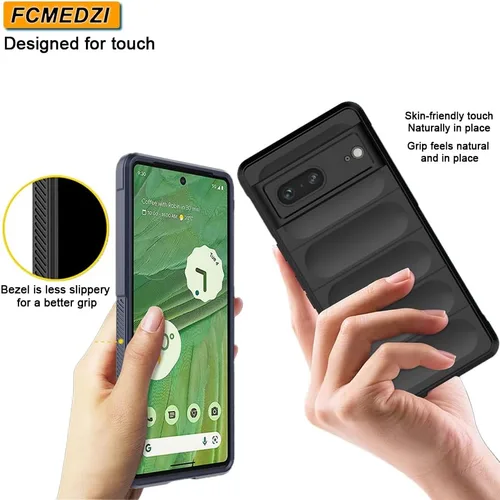 Miniatura 3 de Funda compatible con Google Pixel 8 Pro con tacto agradable al tacto [protección de grado militar de 15 pies] y protector de pantalla de vidrio