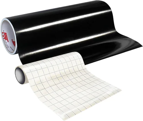 ORACAL 651 Vinilo negro brillante – Vinilo permanente para calcomanías, letreros, calcomanías, etiquetas y proyectos de manualidades (24 pulgadas x