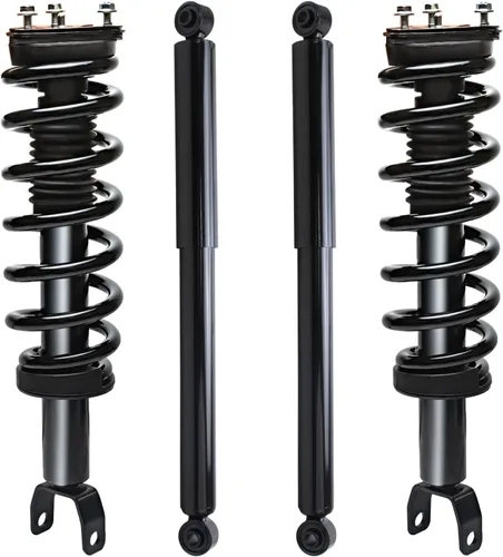 Miniatura 42 de Detroit Axle - Puntales y Amortiguadores para Chevy Traverse Buick Enclave GMC Acadia Saturn Outlook 2007-2012, 2 puntales delanteros con resorte