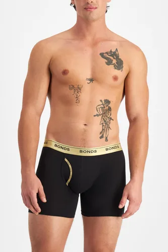 Miniatura 5 de Bonds Calzoncillos tipo bóxer Guyfront de longitud media en algodón para hombre, paquete de 3