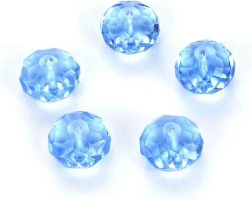 Miniatura 69 de 50 cuentas de cristal Adabele austriaco de 0.394 pulgadas facetadas sueltas Rondelle Siam rojo espaciador compatible con cristales de Swarovski 5040
