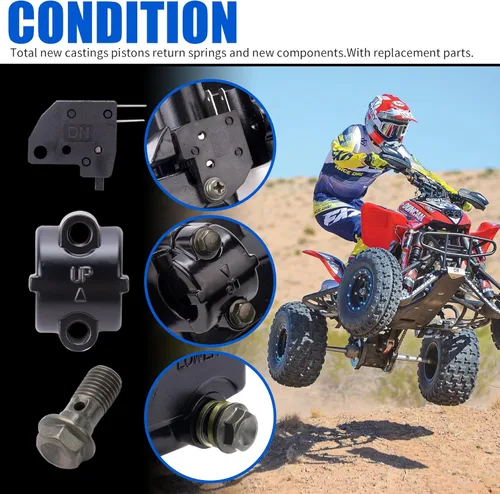 Miniatura 3 de Depósito de cilindro maestro de freno de repuesto de 7/8 pulgadas para Honda TRX TRX250 TRX300 350 400 450 Rincon CBR 750 Foreman 400 Rancher 400