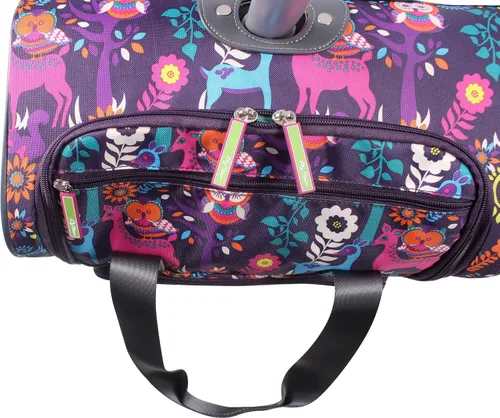 Miniatura 5 de Lily Bloom Designer - Maleta de viaje de 15 pulgadas, para viajes cortos, fin de semana, negocios, equipaje ligero, maleta de 2 ruedas giratorias