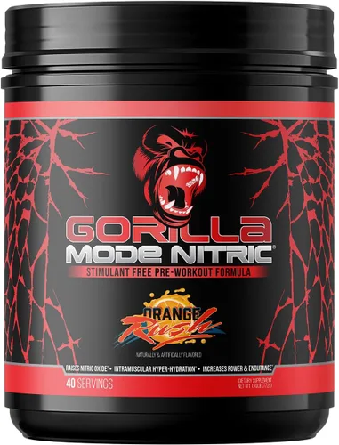 Gorilla Mode Nitric - Preentrenamiento Sin Estimulantes Mejorado – El Mejor Sabor y Más Efectivo Preentrenamiento Sin Estimulantes/Bombas Masivas ·