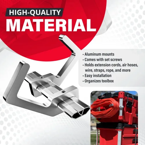 Miniatura 2 de Soporte para cable de extensión Packout para el sistema Alpha Rail Compatible con la caja de herramientas Packout de Milwaukee - Se ajusta a