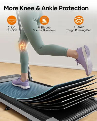 Miniatura 6 de Acezoe Walking pad Treadmill with Incline & Handle Bar, Folding Treadmill for Home Small Spaces, Compact Portable Under Desk Treadmill,Dual LED