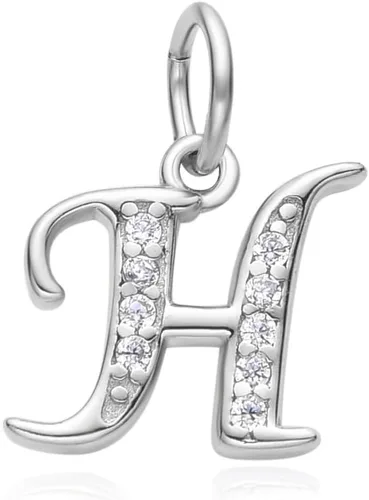 Miniatura 11 de Adabele Auténtica plata de ley brillante A-Z 26 letras pequeñas del alfabeto con circonita cúbica, colgante de diamantes de imitación resistente al