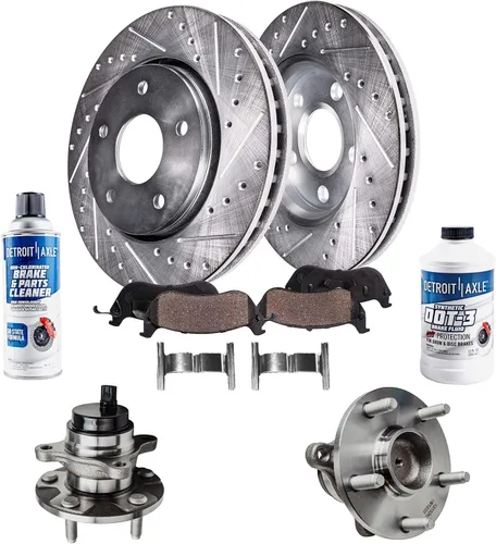 Miniatura 64 de Detroit Axle - Rotores de freno para Toyota Avalon 2020-2021 Camry 2020-2024, repuesto de rotores de freno de disco perforados y ranurados: rotor