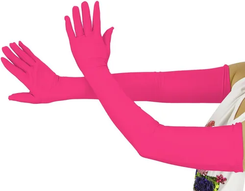 Miniatura 2 de Ensnovo Guantes largos de elastano para adultos sobre el codo de 20.1 pulgadas, Negro