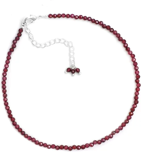 Miniatura 26 de Gempires - Tobillera ligera hecha a mano con cuentas, diseño clásico, hipoalergénica, chapada en plata de 11 pulgadas, regalo único para uso diario