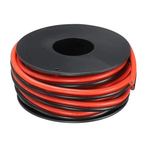 Miniatura 9 de MECCANIXITY Alambre de calibre 14, 2 conductores, alambre de silicona paralelo de 14 AWG, alambre trenzado de alambre de cobre estañado, carrete