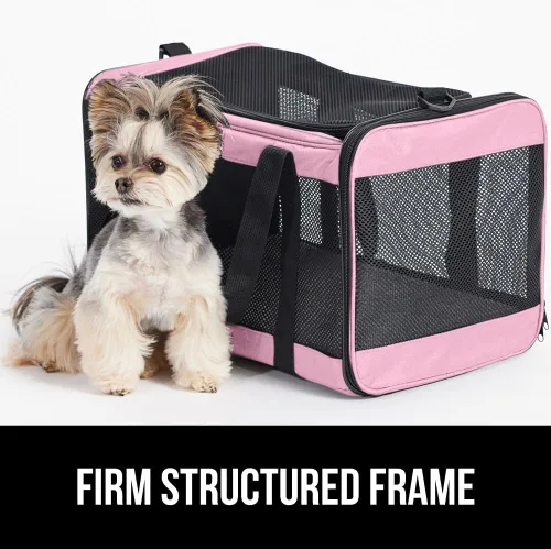 Miniatura 9 de GORILLA GRIP Transportadora de Viaje para Gatos de hasta 15 Libras, Transportadoras Suaves Plegables para Perros Pequeños, Malla Transpirable