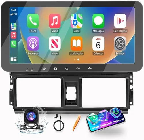Kunfine CarPlay Android Auto Navigation Stereo GPS Radio Reverse Cámara Pantalla 10.33" QLED Pantalla Táctil Headunit Tablet Pad Media Player para