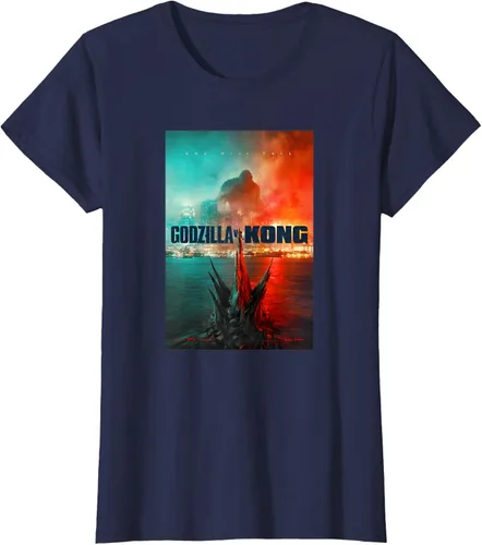 Miniatura 26 de Godzilla vs Kong - Camiseta oficial con póster, Negro