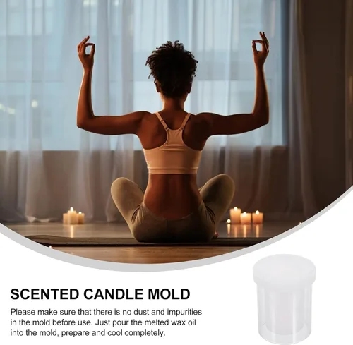 Miniatura 4 de EXCEART Cilindro de plástico hueco para velas creativas que hace fácil de limpiar, duradero y flexible para decoraciones únicas