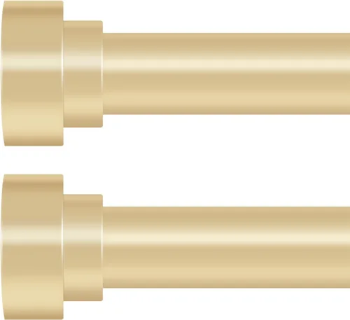 Miniatura 19 de Barras de cortina de bronce para ventanas de 30 a 42 pulgadas (2.5-3.5 pies), barras de cortina resistentes de 1 pulgada de diámetro, barra