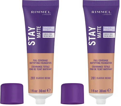 Miniatura 11 de Rimmel London Stay Matte Liquid Mousse - 305 Buff - Base, ligera, control del brillo, sin aceite, 1 oz