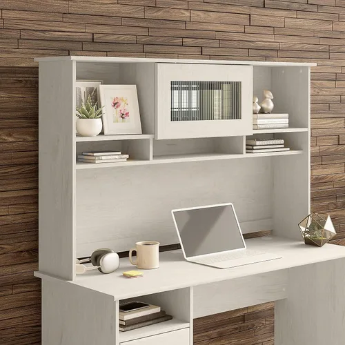 Miniatura 2 de Bush Home Cabot - Mueble de escritorio (60 W, color lino y roble blanco)