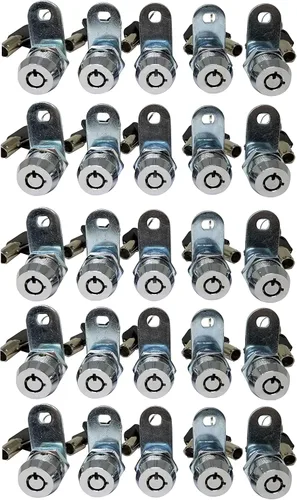 Miniatura 4 de Cerradura de leva tubular con llaves extraíbles, llaves iguales removibles. Cerradura de almacenamiento para compartimento de RV, cerraduras