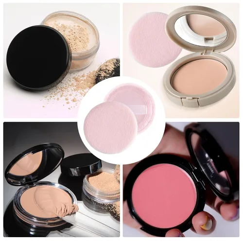 Miniatura 5 de HINZIC Paquete de 25 esponjas redondas de 2.36 pulgadas para aplicadores de maquillaje de base, algodón suave y agradable a la piel, esponja
