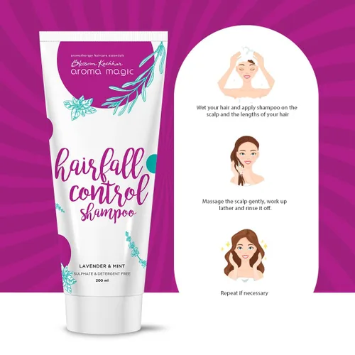 Miniatura 4 de Aroma Magic Hairfall Control Shampoo Sin sulfatos ni parabenos Fórmula de lavanda y menta para el crecimiento del cabello, la caspa y el cuidado