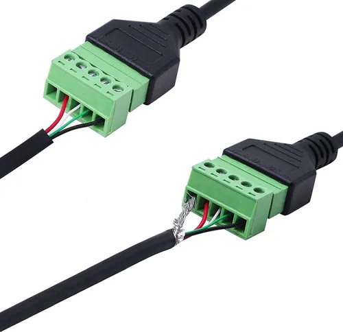 Miniatura 6 de XMSJSIY RJ45 8P8C hembra a adaptador de terminal de tornillo de 8 pines, extensor Ethernet Cat5/6/7, extensión de señal de red CCTV DVR Hembra a