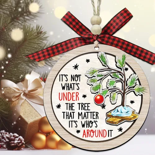Miniatura 5 de Adornos de Navidad 2026, adornos de madera para árbol de Navidad, regalos de decoración de Navidad para mujeres, hombres, adorno de vacaciones