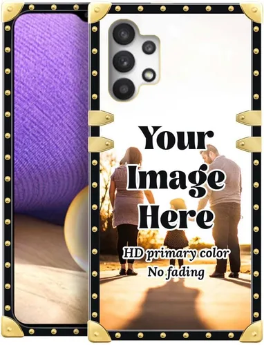 Miniatura 23 de Funda Customiz Picture Phone compatible con Samsung Galaxy A32, diseño de fotos DIY A32 para niñas, TPU suave a prueba de golpes, parte trasera