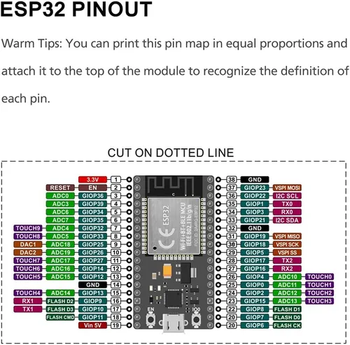Miniatura 5 de ESP32S ESP32 Placa de desarrollo 2.4 GHz Dual Core WLAN WiFi + Bluetooth 2-en-1 Microcontrolador ESP-WROOM-32 Chip para Arduino