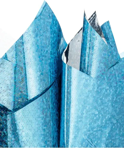 Miniatura 2 de K-Kraft Papel de seda metálico para cumpleaños, 102 hojas de 20 x 20 pulgadas, 33 rojas, 24 blancas, 45 hojas impresas, papel de regalo