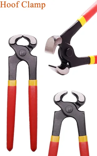 Miniatura 3 de Kit de herramientas de pezuña de herrador de 8 pulgadas (5 piezas) Mini Rasp Hoof File Cabra Cerdo Equino Metal Tijeras Herradores Pezezuela