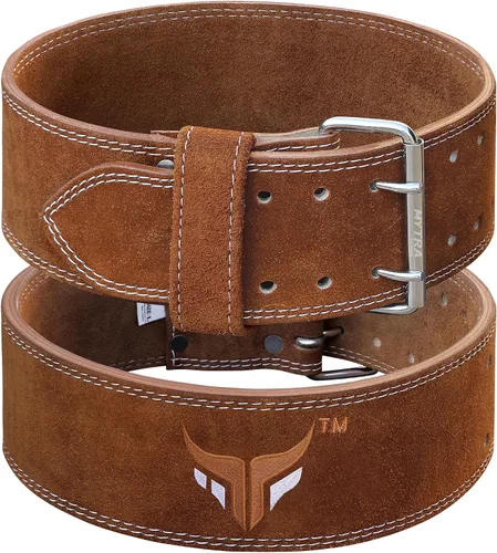 Miniatura 7 de Mytra Fusion Weight Lifting Belt Double Prong Buckle Power Lifting Belt Leather Weightlifting Belt for Training Gym Workout