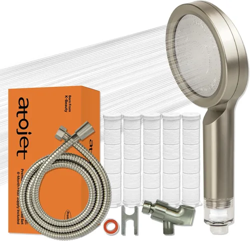Miniatura 11 de Ducha de filtro premium arraigada en la cultura de belleza de lujo de Corea, filtros de carbono puro para una piel más suave y un cabello más suave