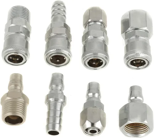 Miniatura 5 de Kit de acoplador y enchufe de aire BSP de 1/2 pulgada, 8 piezas de conexión rápida de manguera de aire, accesorios de manguera de compresor de aire