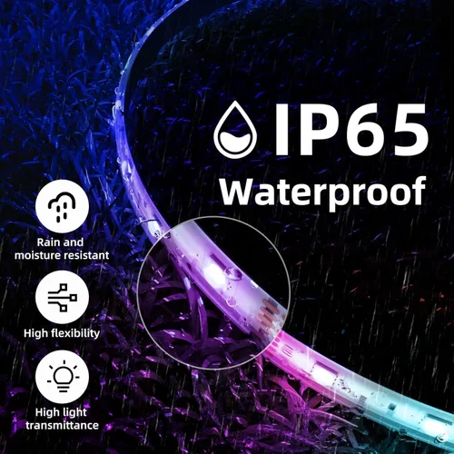 Miniatura 3 de DAYBETTER - Luces LED impermeables para dormitorio, tira de luces LED de 16.4 pies, 150 LEDs, cambio de color RGB, control remoto de 44 teclas, 12V