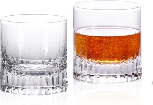 Miniatura 22 de KAMMAK Juego de 2 vasos de whisky, 7.05 onzas, vasos Old Fashioned para whisky escocés, cócteles, ron, vodka en bar y regalos de fiesta