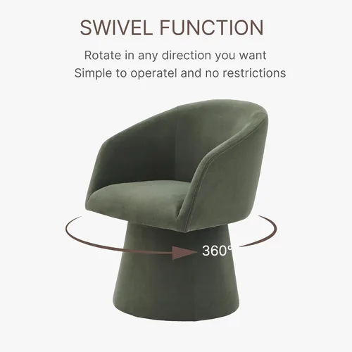 Miniatura 6 de KISLOT Sillas de Comedor Giratorias Sillón de Acento Moderno Silla Lateral de Escritorio para Comedor Tocador Dormitorio Sala de Estar Sala de Verde